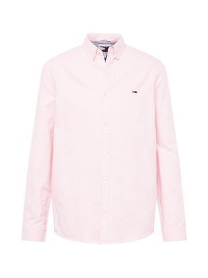 Rifľová košeľa Tommy Jeans ružová