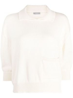 Sweter z kieszeniami Margaret Howell biały