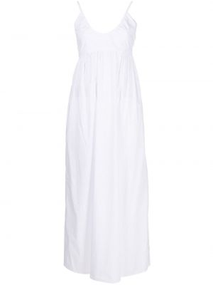Sukienka długa bawełniana z falbankami Bird & Knoll biała