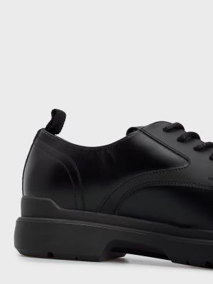 Мереживні шкіряні дербі на шнурівці Calvin Klein чорні