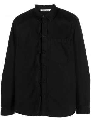 Bavlnená košeľa Wood Wood čierna