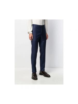 Pantalones de lana Canali azul