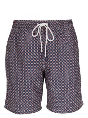 Kratke hlače s cvetličnim vzorcem s potiskom Fedeli modra