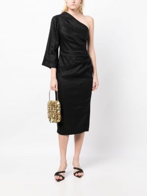 Asymetrické koktejlové šaty Veronica Beard černé