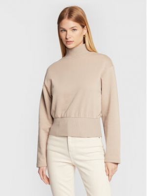 Sweat en tricot large Gina Tricot beige