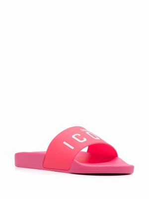Sandalias con estampado Dsquared2 rosa