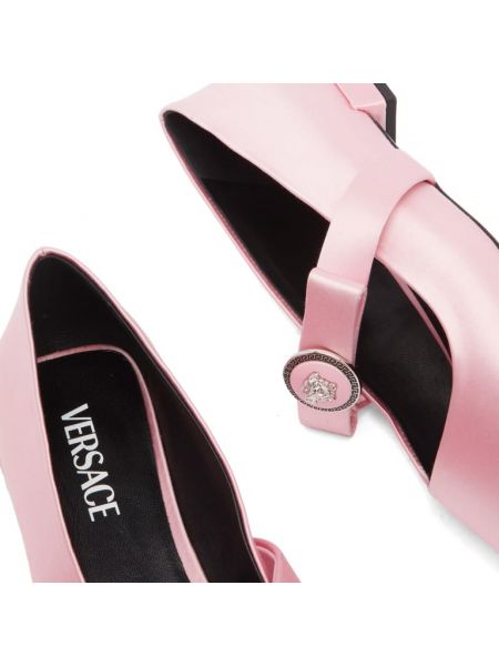 Балетки без каблука Versace розовые