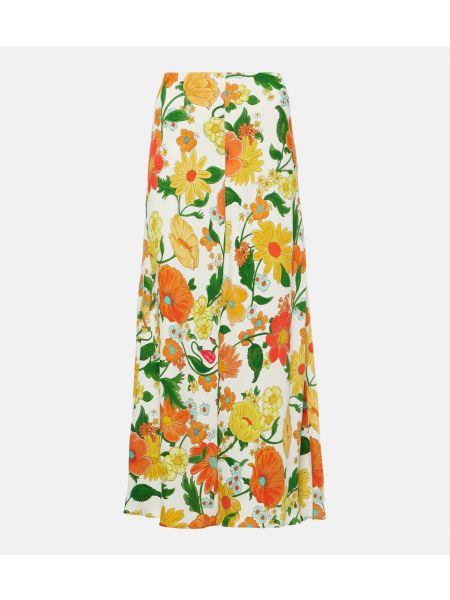 Длинная юбка в цветочек с принтом Stella Mccartney