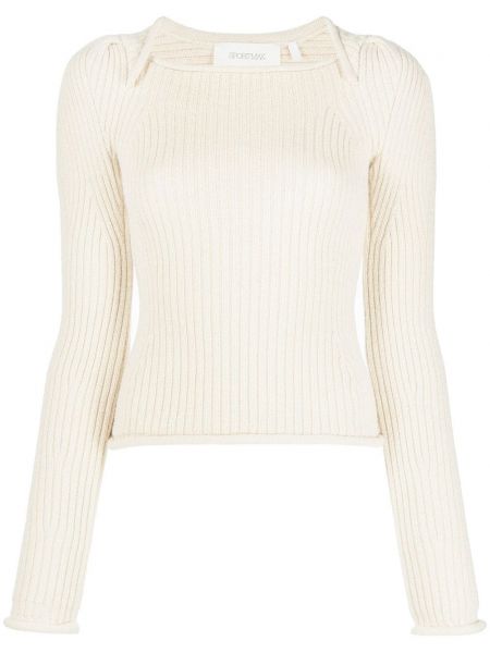 Pletený sveter Sportmax biela