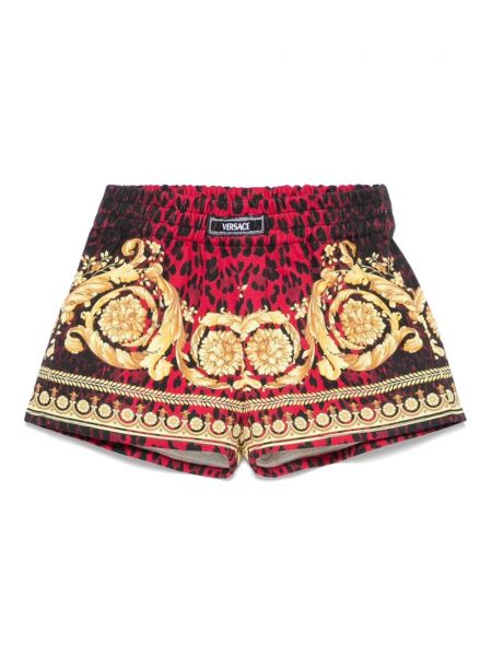 Printti shortsit tytöille Versace Kids keltainen