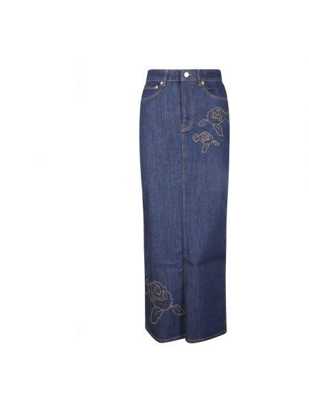 Niebieska spódnica jeansowa Ganni