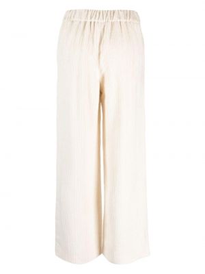 Pantalon en velours côtelé Incotex blanc