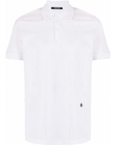 Camisa con bordado Roberto Cavalli blanco
