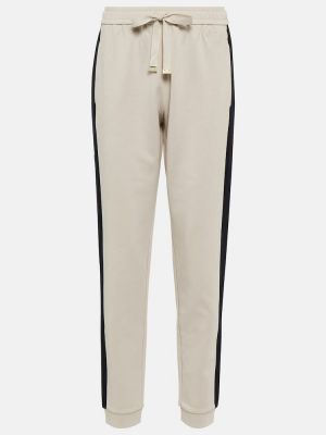 Pantalones rectos de algodón 's Max Mara blanco