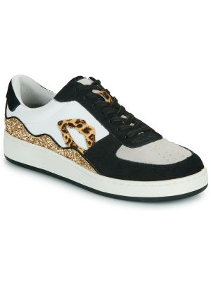 Sneakerși cu model leopard Bons Baisers De Paname alb