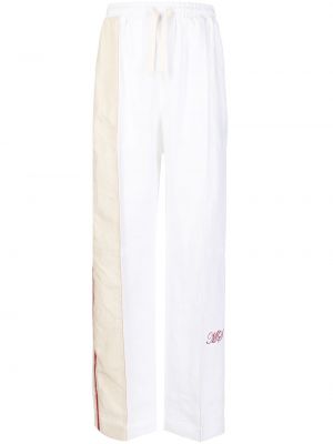 Pruhované nohavice Marine Serre biela