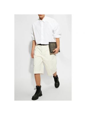 Pantalones cortos de algodón Alexander Mcqueen blanco