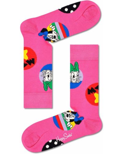 Puntíkaté ponožky Happy Socks růžové
