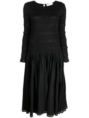 Bombažna midi obleka Merlette črna