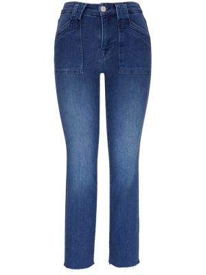 Skinny fit-jeans med hög midja Frame blå