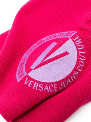 Haftowana czapka wełniana Versace Jeans Couture