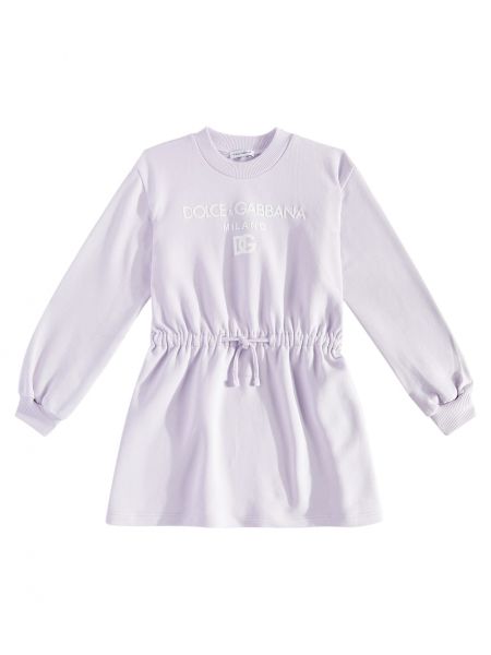 Jersey bomull dress for jenter Dolce&gabbana Kids lilla