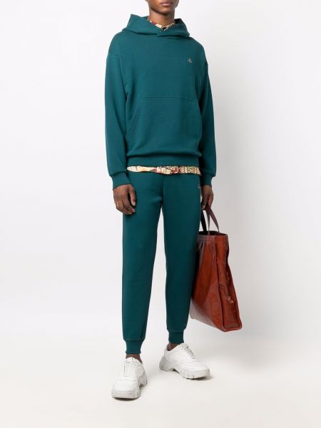 Pantalones de chándal con bordado con cordones Vivienne Westwood verde