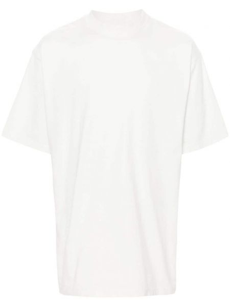 Medvilninis marškinėliai su kristalais Balenciaga balta