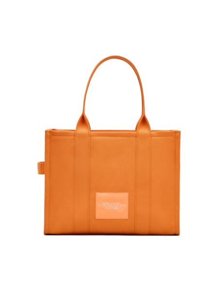 Shopperka bawełniana Marc Jacobs pomarańczowa