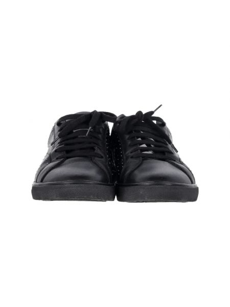 Sneakersy skórzane retro Yves Saint Laurent Vintage czarne
