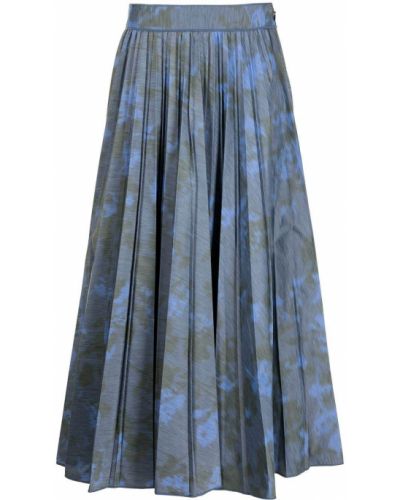 Falda con estampado con estampado abstracto Agnona azul