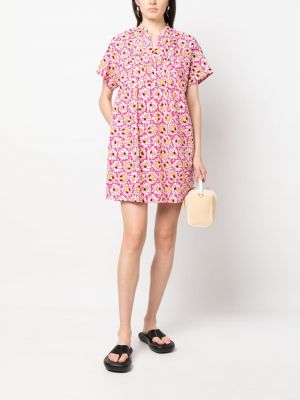 Květinové mini šaty s potiskem Dvf Diane Von Furstenberg růžové