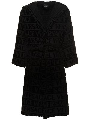 Albornoz con capucha Versace negro