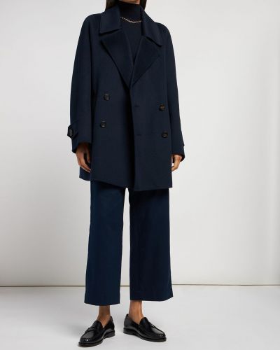 Vlnený krátký kabát 's Max Mara modrá