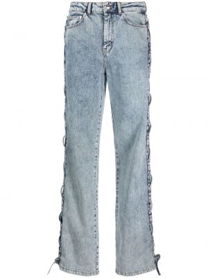 Čipkované šnurovacie džínsy s rovným strihom Gestuz