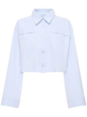 Pruhovaná bavlnená košeľa Remain modrá