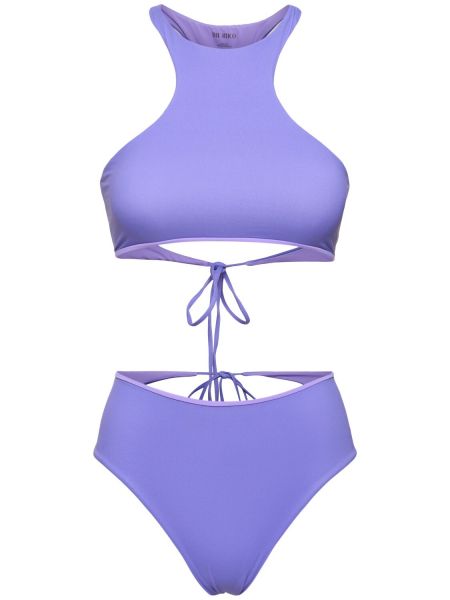 Bikini de tela jersey The Attico violeta