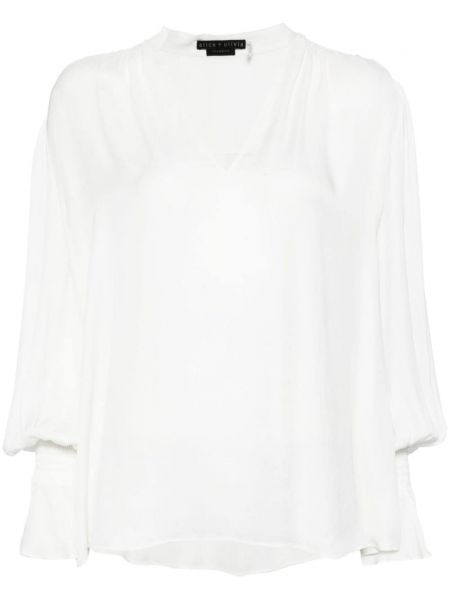 Bluse Alice + Olivia hvid