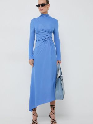 Dlouhé šaty Victoria Beckham modré