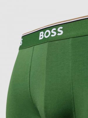 Bokserki slim fit w jednolitym kolorze Boss zielone