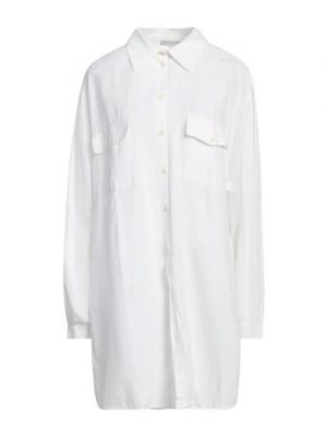 Camicia di lino di cotone in viscosa Pennyblack bianco