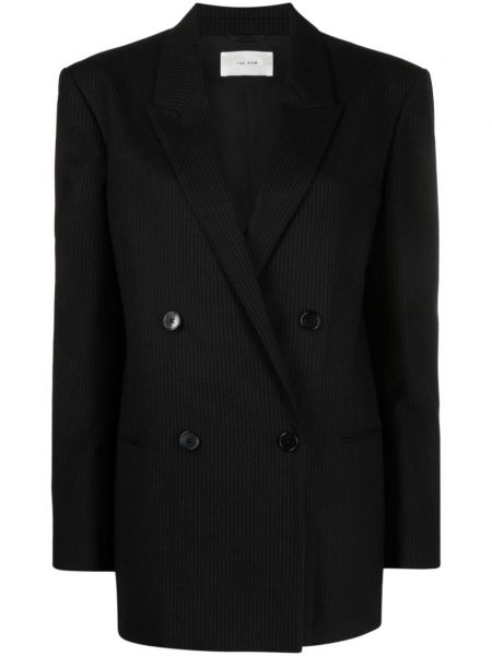 Stribet dobbeltradet blazer The Row sort