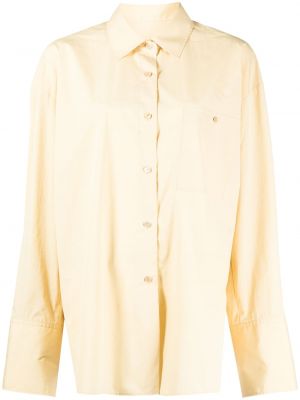 Пухена oversize риза Jnby жълто