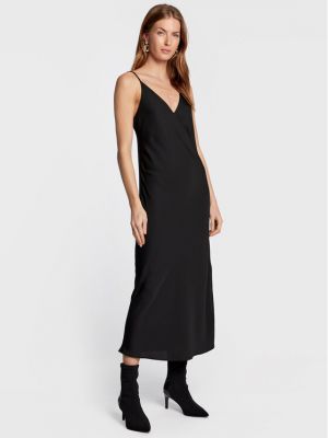Koktel haljina slim fit Calvin Klein crna
