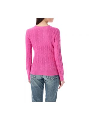 Sweter z kaszmiru Ralph Lauren różowy