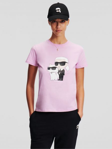 Koszulka Karl Lagerfeld różowa