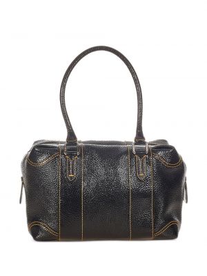 Lakovaná kožená nákupná taška Fendi Pre-owned čierna