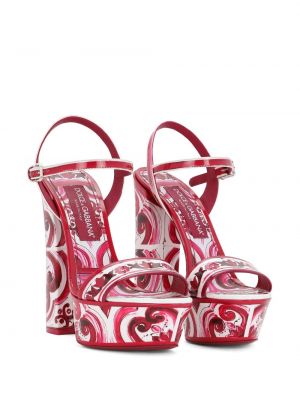 Raštuotos sandalai su platforma Dolce & Gabbana