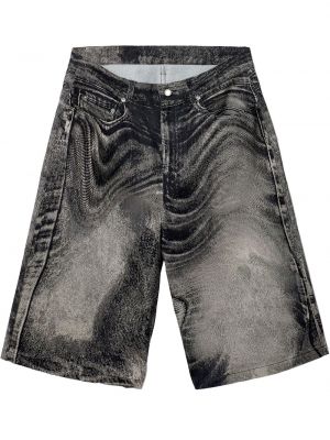 Szorty jeansowe z nadrukiem w abstrakcyjne wzory Camperlab