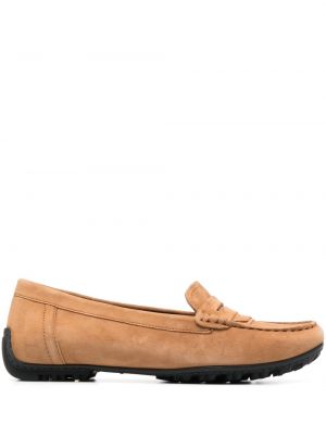 Pantofi loafer din piele de căprioară Geox maro
